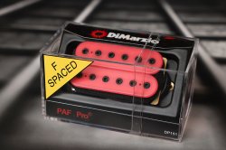 DiMarzio DP151FBK PAF Pro F-Spaced Humbucker - Pink / Black Pole Pieces