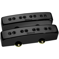 Dimarzio DP302GB Relentless J Bass Pickup Pair, Gloss Black Metal Set