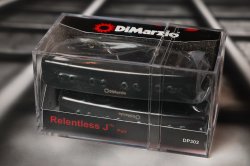 Dimarzio DP302GB Relentless J Bass Pickup Pair, Gloss Black Metal Set