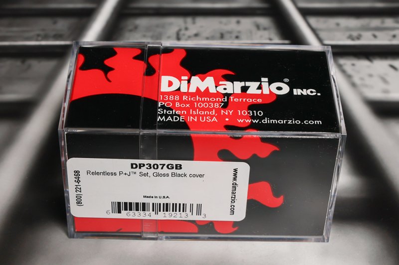 Image 1 of DiMarzio DP307GB Relentless PJ Precision Jazz Bass Pickup Set Gloss Black