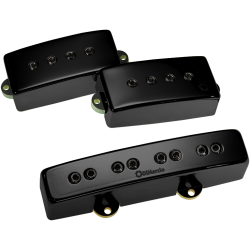 DiMarzio DP307GB Relentless PJ Precision Jazz Bass Pickup Set Gloss Black