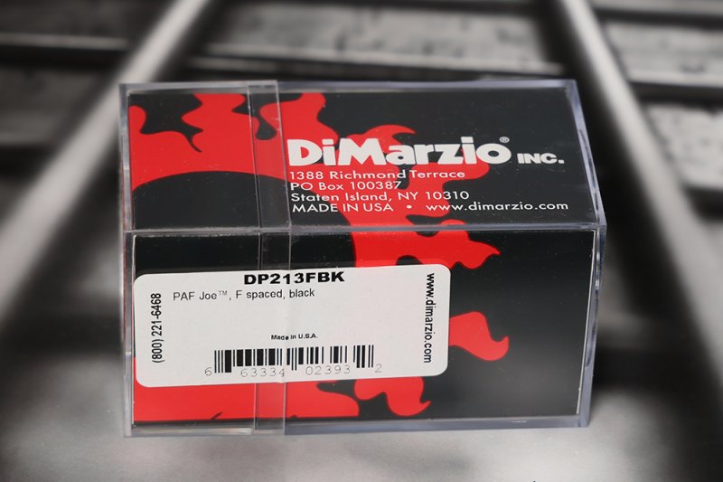 Image 1 of DiMarzio DP213FBK PAF Joe F-Spaced Humbucker - Black / NIckel Pole Pieces
