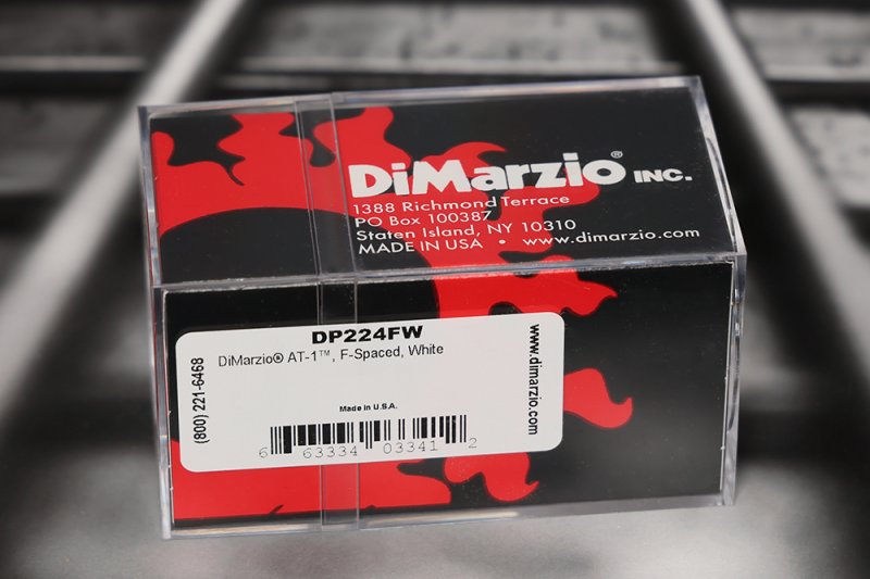 Image 1 of DiMarzio DP224FW Andy Timmons AT-1 F-Spaced Humbucker - White / Nickel Pole Piec