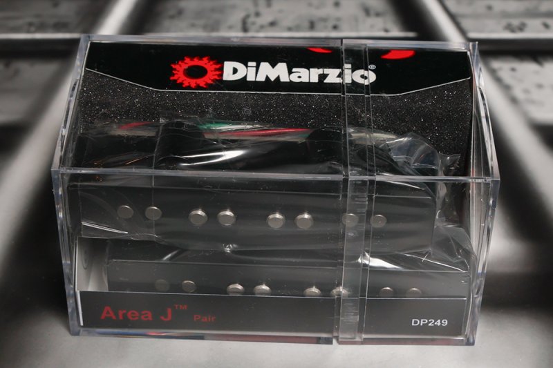 Image 0 of DiMarzio DP249BK Area J Jazz Bass Pickup Set - Black / Nickel Pole Pieces