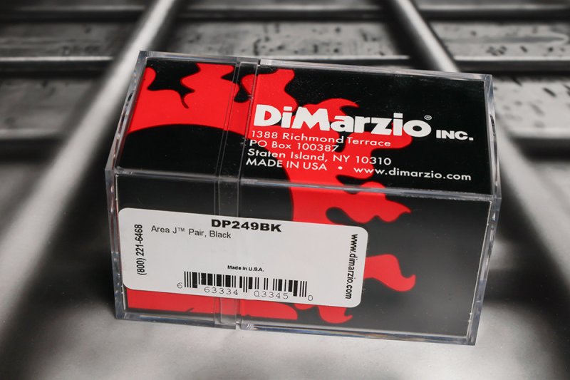 Image 1 of DiMarzio DP249BK Area J Jazz Bass Pickup Set - Black / Nickel Pole Pieces
