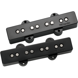 DiMarzio DP249BK Area J Jazz Bass Pickup Set - Black / Nickel Pole Pieces