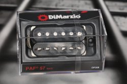 DiMarzio DP308BK PAF 57 Neck Pickup - Black / Nickel Pole Pieces - Standard Spac