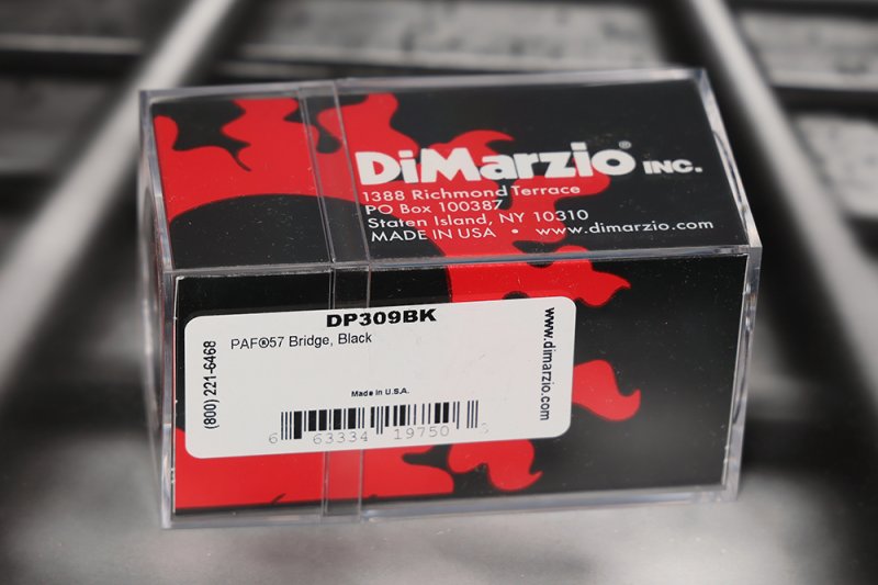Image 1 of DiMarzio DP309BK PAF 57 Bridge Pickup - Black / Standard Spaced / Nickel Pole Pi
