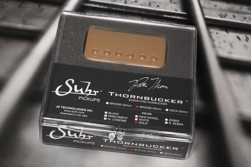 Image 0 of SUHR Thornbucker PAF Bridge Lead Humbucker Pickup GOLD 50mm - Pete Thorn