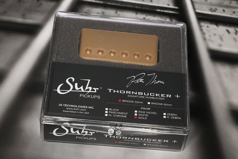 Image 0 of SUHR Thornbucker + Plus Bridge Lead 53mm Humbucker Pickup GOLD Pete Thorn