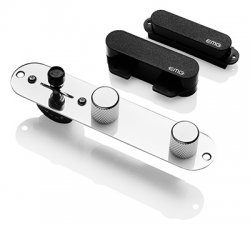 EMG T/SYSTEM Active Tele Pickup System with Controls - Black / Solderless