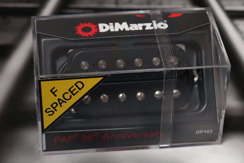 Image 0 of DiMarzio DP103FBK PAF 36th Anniversary F-Spaced Humbucker - Black / Nickel Pole 