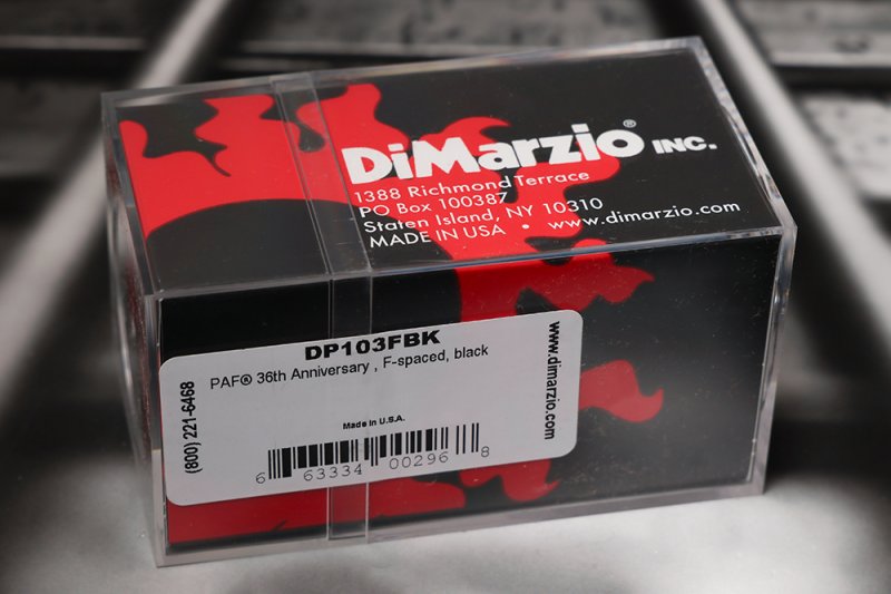 Image 1 of DiMarzio DP103FBK PAF 36th Anniversary F-Spaced Humbucker - Black / Nickel Pole 