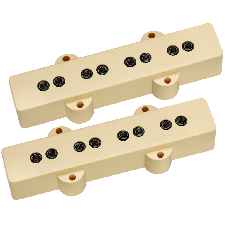 Image 0 of DiMarzio DP123CR Model J Neck & Bridge Set - Cream / Black Pole Pieces
