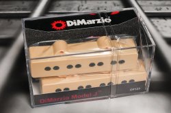 DiMarzio DP123CR Model J Neck & Bridge Set - Cream / Black Pole Pieces