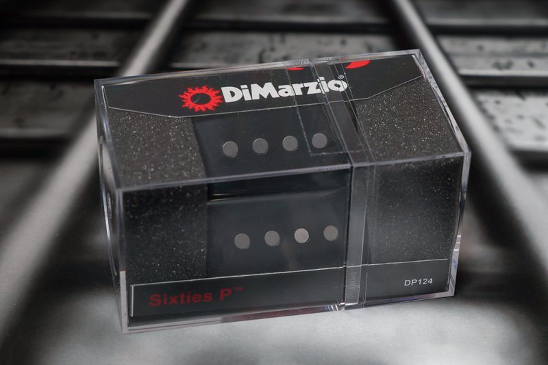 Image 0 of DiMarzio DP124GB Sixties P Bass Pickup - Gloss Black Metal