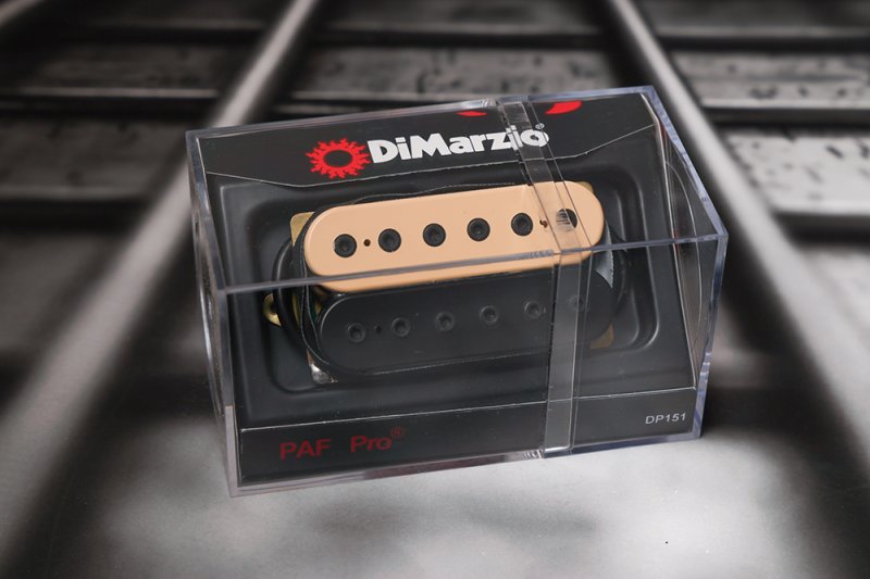 Image 0 of DiMarzio DP151BC PAF Pro Humbucker - Black / Cream - Black Pole Pieces