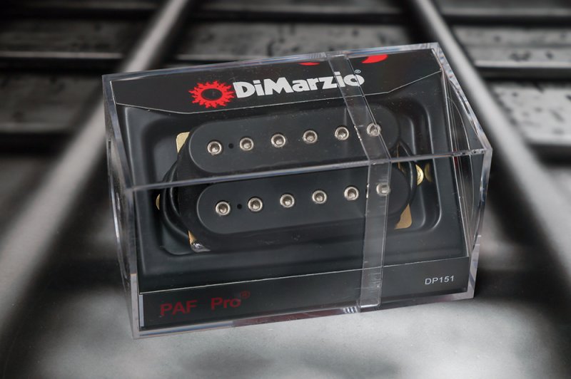 Image 0 of DiMarzio DP151BK+N PAF Pro Humbucker - Black - Nickel Pole Pieces