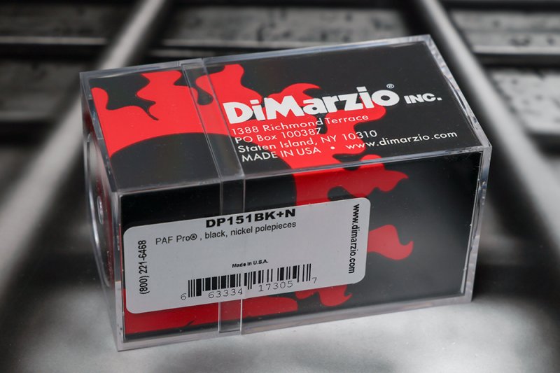 Image 1 of DiMarzio DP151BK+N PAF Pro Humbucker - Black - Nickel Pole Pieces