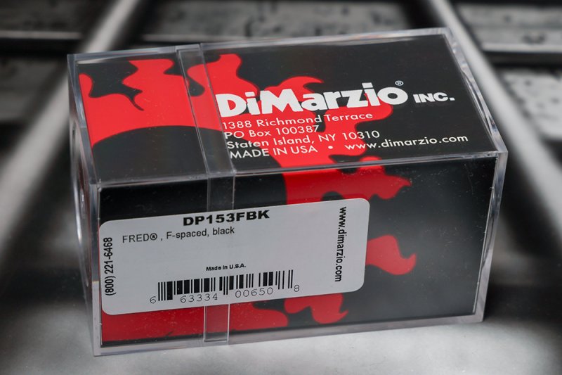 Image 1 of DiMarzio DP153FBK FRED F-Spaced Humbucker - Black / Nickel Pole Pieces