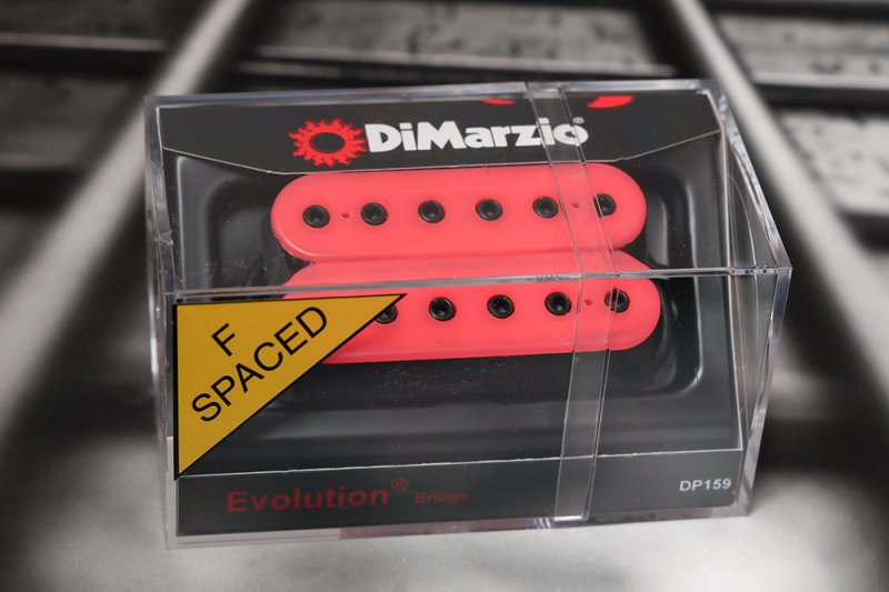 Image 0 of DiMarzio DP159FPK Evolution F-Spaced Bridge Humbucker - Pink / Black Pole Pieces