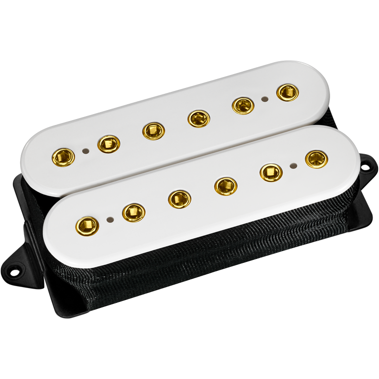 Image 0 of DiMarzio DP159FW+G Evolution F-Spaced Bridge Humbucker - White / Gold Pole Piece