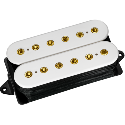 DiMarzio DP159FW+G Evolution F-Spaced Bridge Humbucker - White / Gold Pole Piece