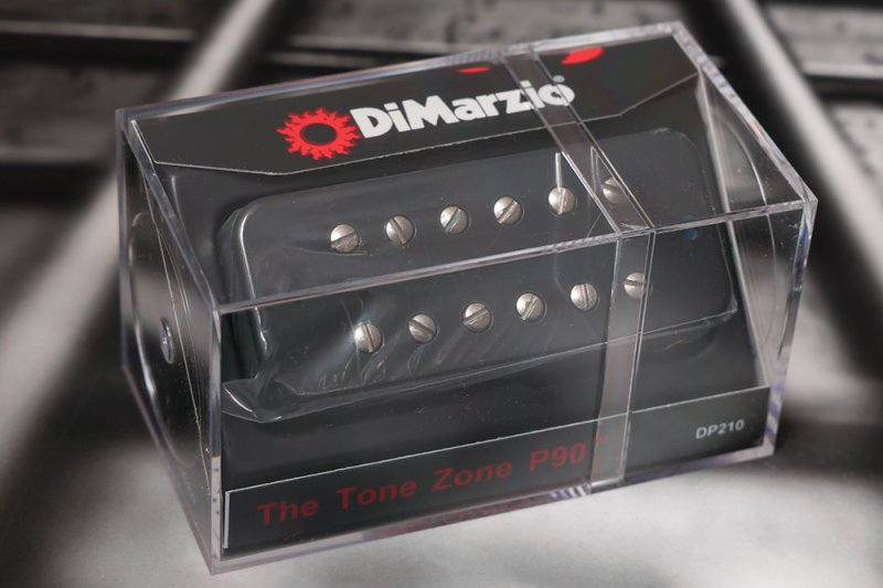 Image 0 of DiMarzio DP210BK The Tone Zone P-90 Soap Bar - Black / Nickel Pole Pieces