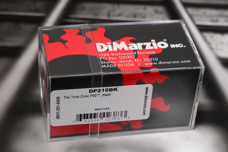 Image 1 of DiMarzio DP210BK The Tone Zone P-90 Soap Bar - Black / Nickel Pole Pieces