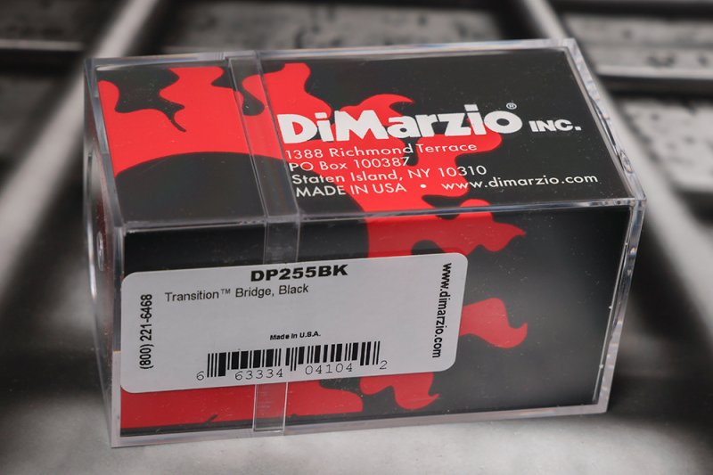 Image 1 of DiMarzio DP255BK Transition Bridge Humbucker - Black / Nickel Pole Pieces