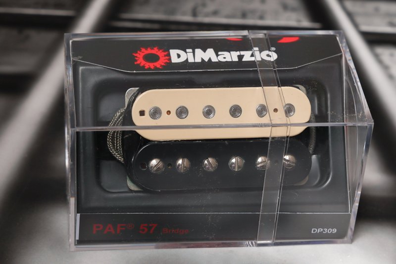 Image 0 of DiMarzio DP309BZ PAF 57 Bridge - Black / Relic White / Nickel Pole Pieces