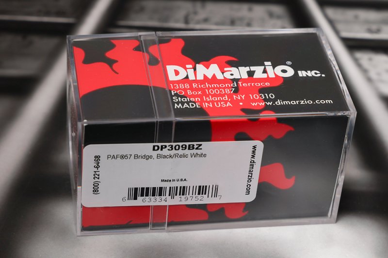 Image 1 of DiMarzio DP309BZ PAF 57 Bridge - Black / Relic White / Nickel Pole Pieces
