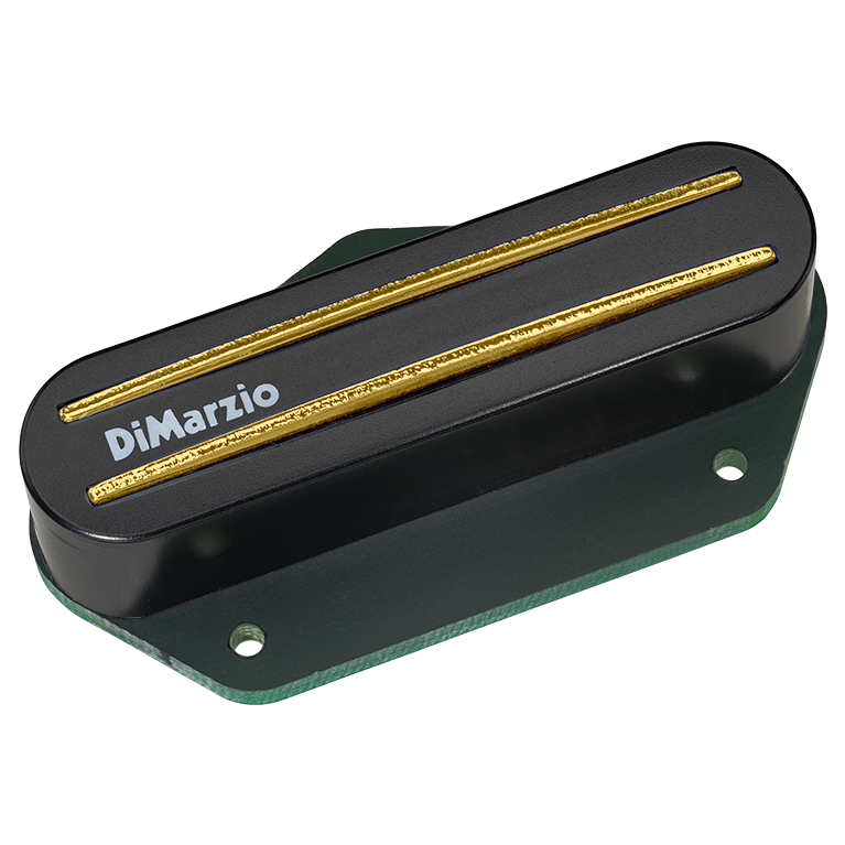 Image 0 of DiMarzio DP384BK+G The Chopper T Bridge - Black / Gold Rails Tele Telecaster
