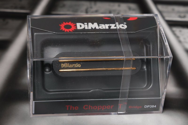 Image 0 of DiMarzio DP384BK+G The Chopper T Bridge - Black / Gold Rails Tele Telecaster