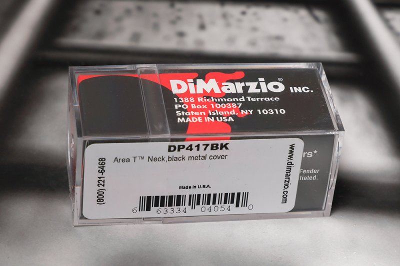 Image 1 of DiMarzio DP417BK Area T Neck Pickup - Black Metal Cover / Tele Telecaster