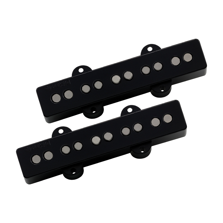 Image 0 of DiMarzio DP549BK Ultra Jazz 5 - Black Pair Pickup Set - Black / Nickel Pole Piec