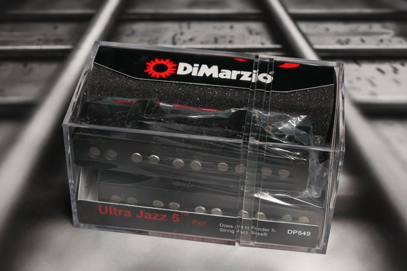 Image 0 of DiMarzio DP549BK Ultra Jazz 5 - Black Pair Pickup Set - Black / Nickel Pole Piec