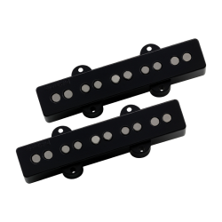 DiMarzio DP549BK Ultra Jazz 5 - Black Pair Pickup Set - Black / Nickel Pole Piec