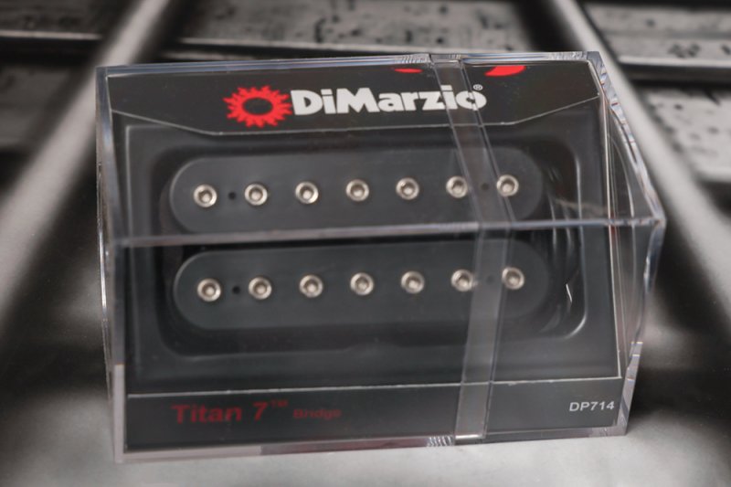 Image 0 of DiMarzio DP714BK Titan 7 String Bridge Humbucker - Black / Nickel Pole Pieces