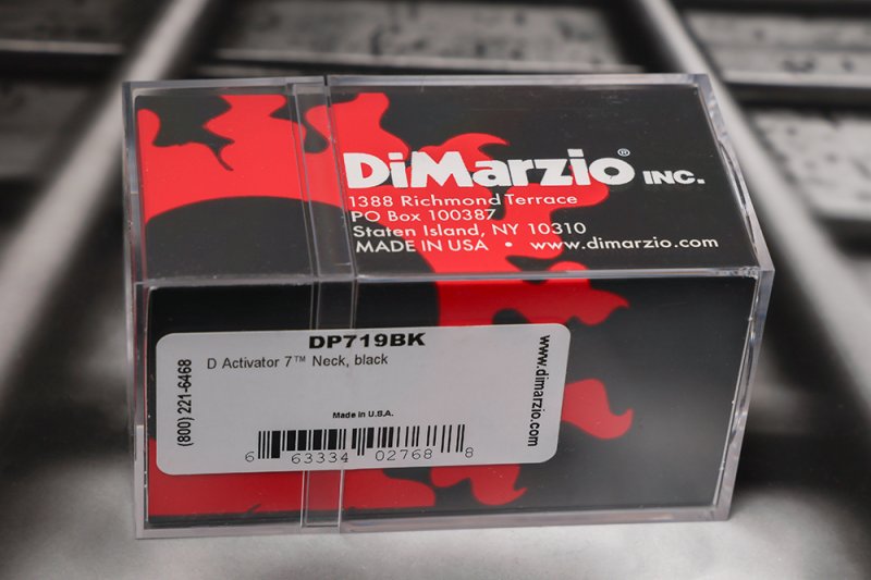 Image 1 of DiMarzio DP719BK D-Activator 7-String Neck Humbucker - Black / Nickel Pole Piece