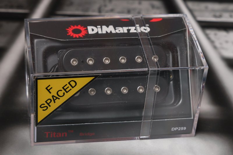 Image 0 of DiMarzio DP259FBK Titan Bridge Humbucker - F-Spaced / Black / Nickel Pole Pieces