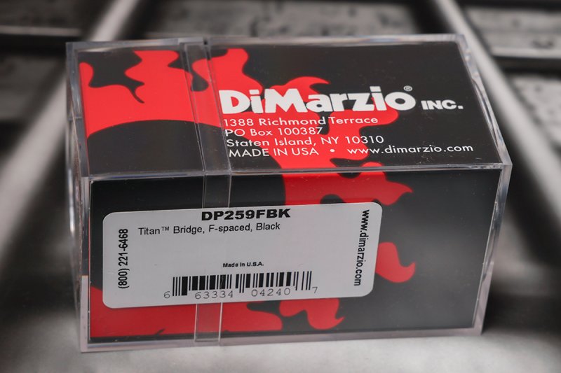 Image 1 of DiMarzio DP259FBK Titan Bridge Humbucker - F-Spaced / Black / Nickel Pole Pieces