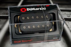 DiMarzio DP101BK Dual Sound Humbucker (4 Conductor) - Black / Nickel Pole Pieces