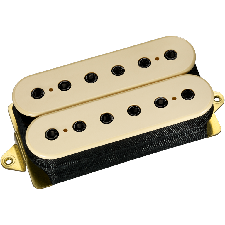 Image 2 of DiMarzio DP151FCR PAF Pro F-Spaced Humbucker - Cream / Black Pole Pieces