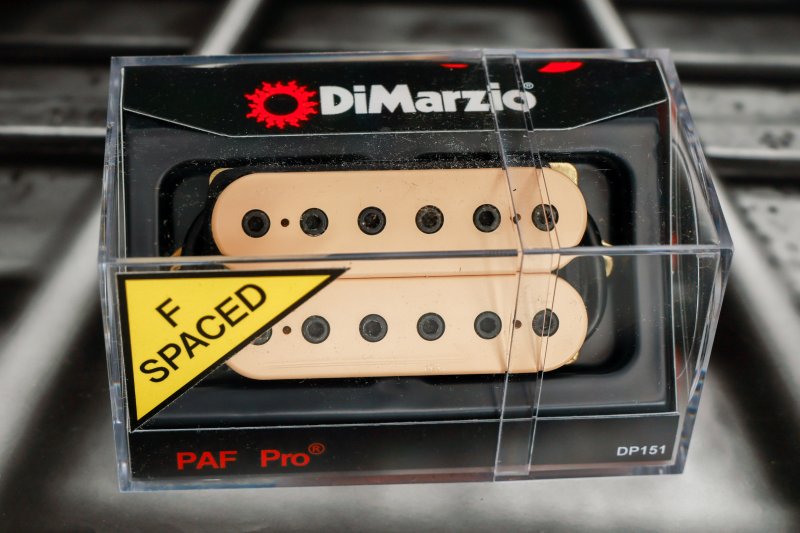 Image 0 of DiMarzio DP151FCR PAF Pro F-Spaced Humbucker - Cream / Black Pole Pieces