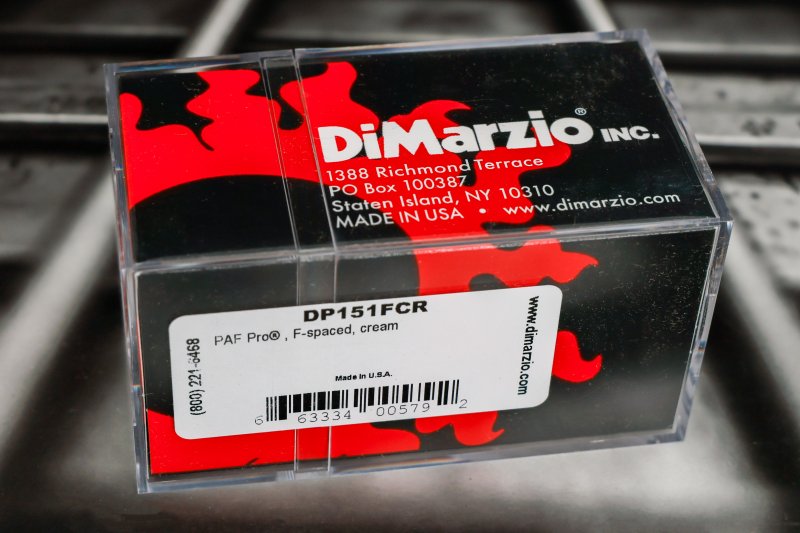 Image 1 of DiMarzio DP151FCR PAF Pro F-Spaced Humbucker - Cream / Black Pole Pieces