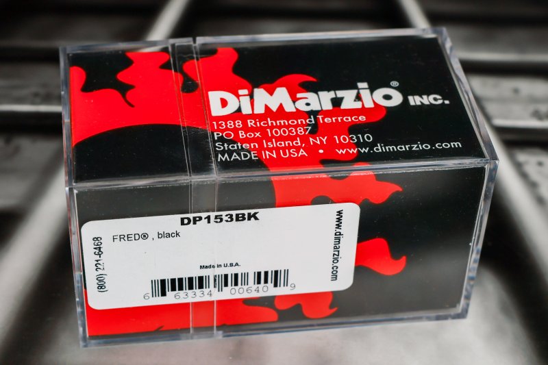 Image 1 of DiMarzio DP153BK FRED Standard Spaced Humbucker - Black / Nickel Pole Pieces