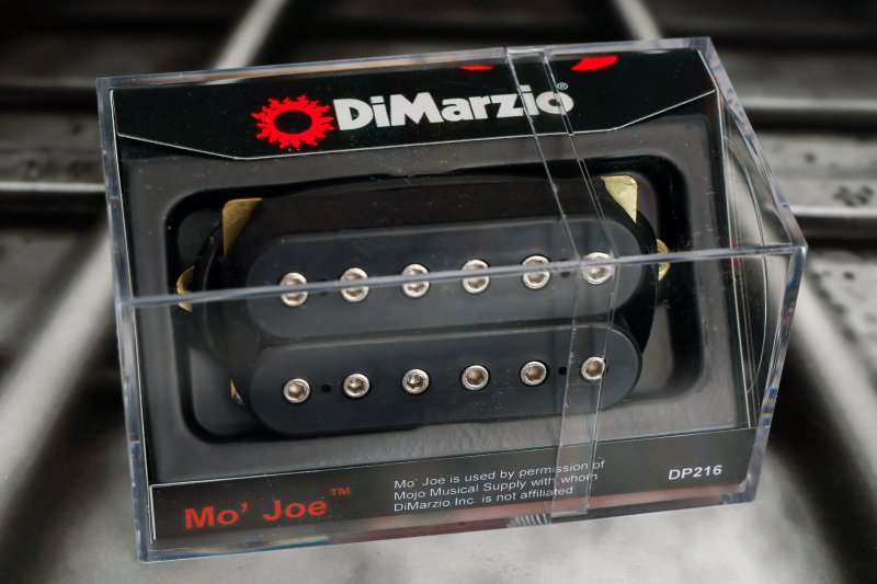 Image 0 of DiMarzio DP216BK Mo' Joe Spaced Humbucker - Joe Satriani Black / Nickel Pole Pie