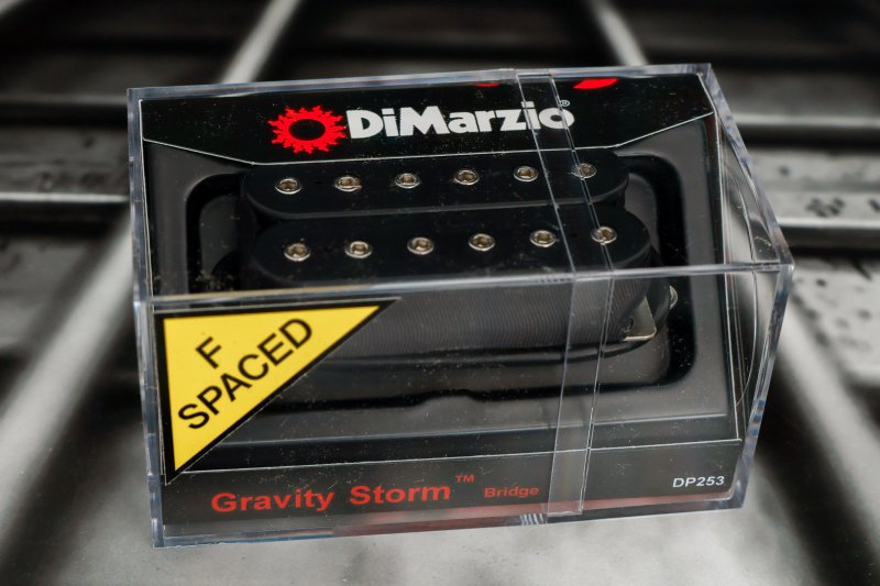 Image 0 of DiMarzio DP253FBK Gravity Storm Bridge - Black / Nickel Pole Pieces / F-spaced