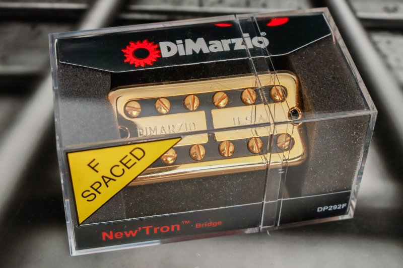 Image 0 of DiMarzio DP292FGBK New'Tron Bridge - Gold Cover w/ Black Insert / Gold / F-space